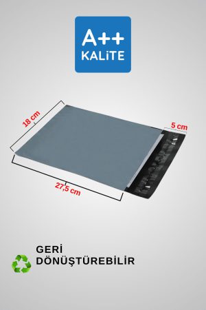 Kargo Poşeti Cepsiz 80 Mikron 18 x 27,5 Cm + 5 Cm