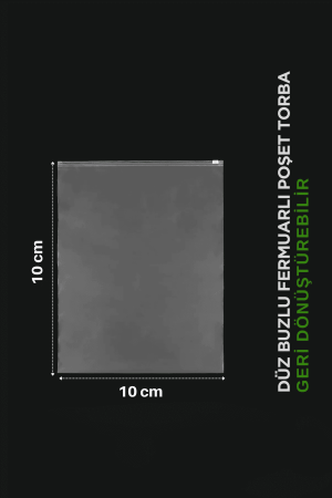 10x10 Buzlu Fermuarlı Poşet Torba