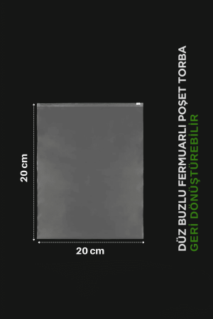 20x20 Buzlu Fermuarlı Poşet Torba