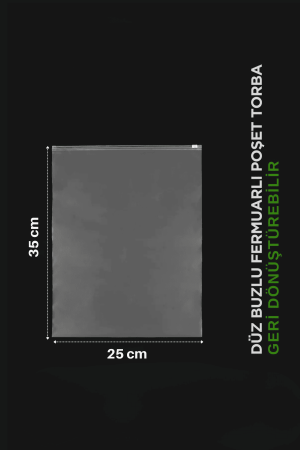 25x35 Buzlu Fermuarlı Poşet Torba