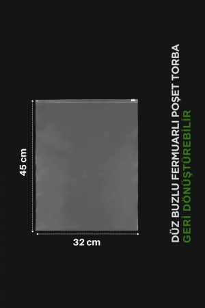 32x45 Buzlu Fermuarlı Poşet Torba